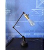 Lampe a poser tube acier vintage industriel ampoule à filament