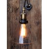 Applique murale articulee acier abat jour verre vintage industriel ampoule a filament edison
