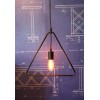  suspension design moderne cercle/carre/rectangle /triangle/ etoile ampoule filament