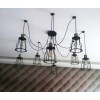  suspension retro 6 pendants a cage ampoules edison a filament vintage industriel