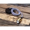 suspension douille cuivre a interrupteur fil textile noir / rouge Ampoule à filament Edison
