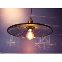 Suspension assiette a miroirs - style Vintage industriel - Pour Ampoule a filament Edison