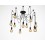 Suspension 6 ou 10 pendants - style vintage industriel - Pour Ampoule a filament Edison