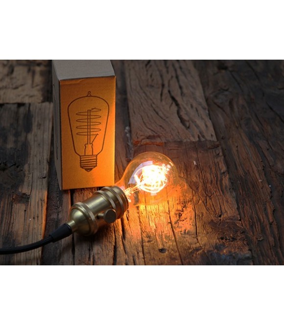 Poire Ampoule à Filament Edison à cage d'écureuil E27 style Vintage Industriel ST 58