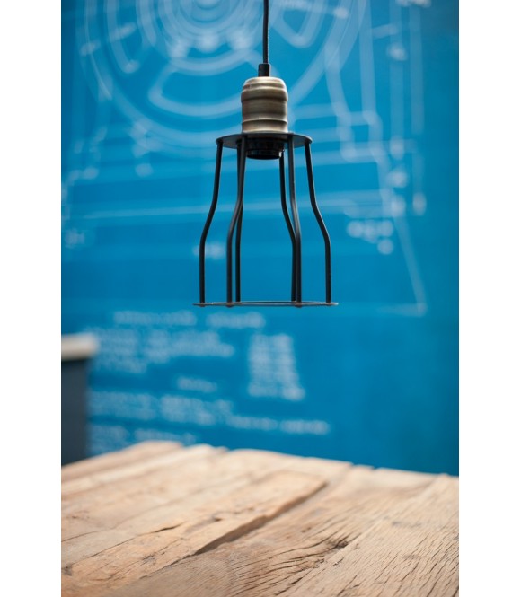 Suspension Vintage à cage style industriel - Pour Ampoule à filament Edison