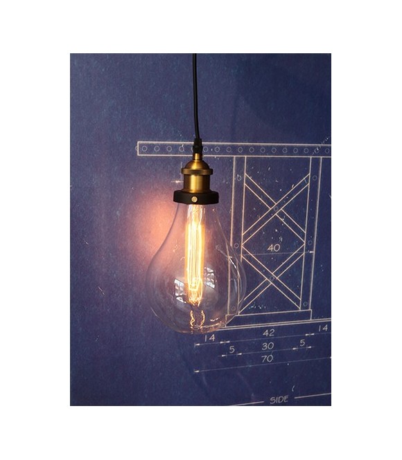Suspension ampoule geante - style vintage industriel - Pour Ampoule a filament Edison