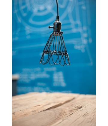 Suspension a panier style vintage industriel - Pour Ampoule a filament Edison