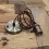 Suspension Douille vieux bronze et cable textile torsade marron - Pour Ampoule a filament Edison