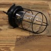 Suspension verre et cage style vintage industriel - Pour Ampoule a filament Edison
