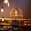 Suspension Cage a Oiseaux style vintage industriel - Pour Ampoule a filament Edison