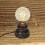 Lampe a poser - socle acier rouille style vintage industriel pour ampoule a filament Edison
