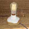 Lampe a poser - socle acier rouille style vintage industriel pour ampoule a filament Edison