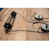 Double suspension a tube arme style vintage industriel - Pour ampoule a filament Edison
