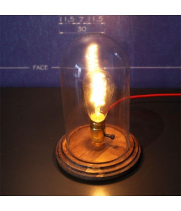 Lampe a poser - globe verre Grand Modele style vintage industriel pour ampoule a filament Edison