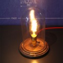 Lampe a poser - globe verre Grand Modele style vintage industriel pour ampoule a filament Edison