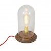 Lampe a poser - globe verre style vintage industriel pour ampoule a filament Edison