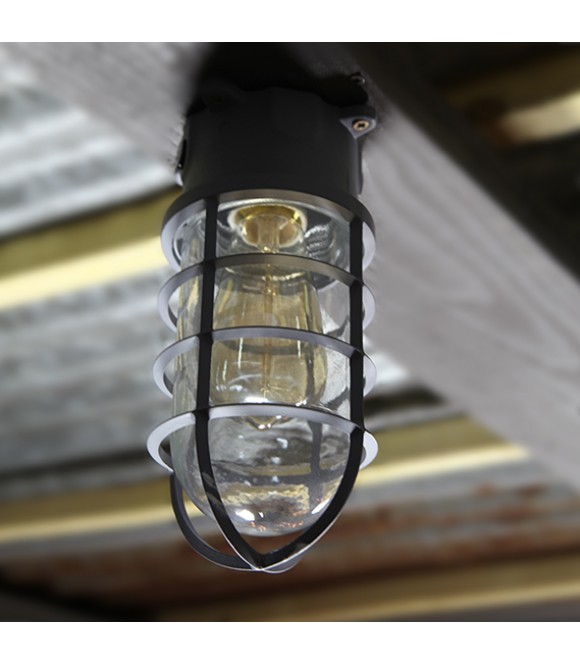 Applique murale ou plafond armée Vintage Pour Ampoule a filament Edison