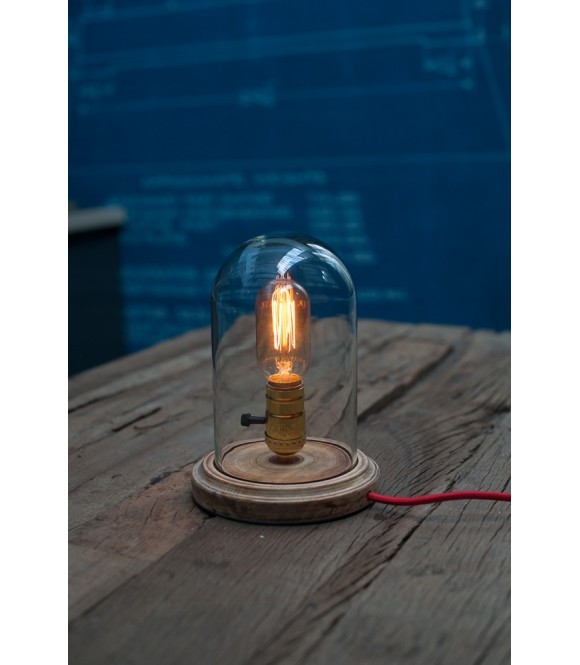 Lampe à poser,globe verre style vintage industriel pour ampoule a filament Edison