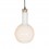 Suspension "FLACON" rond labo verre Blanc